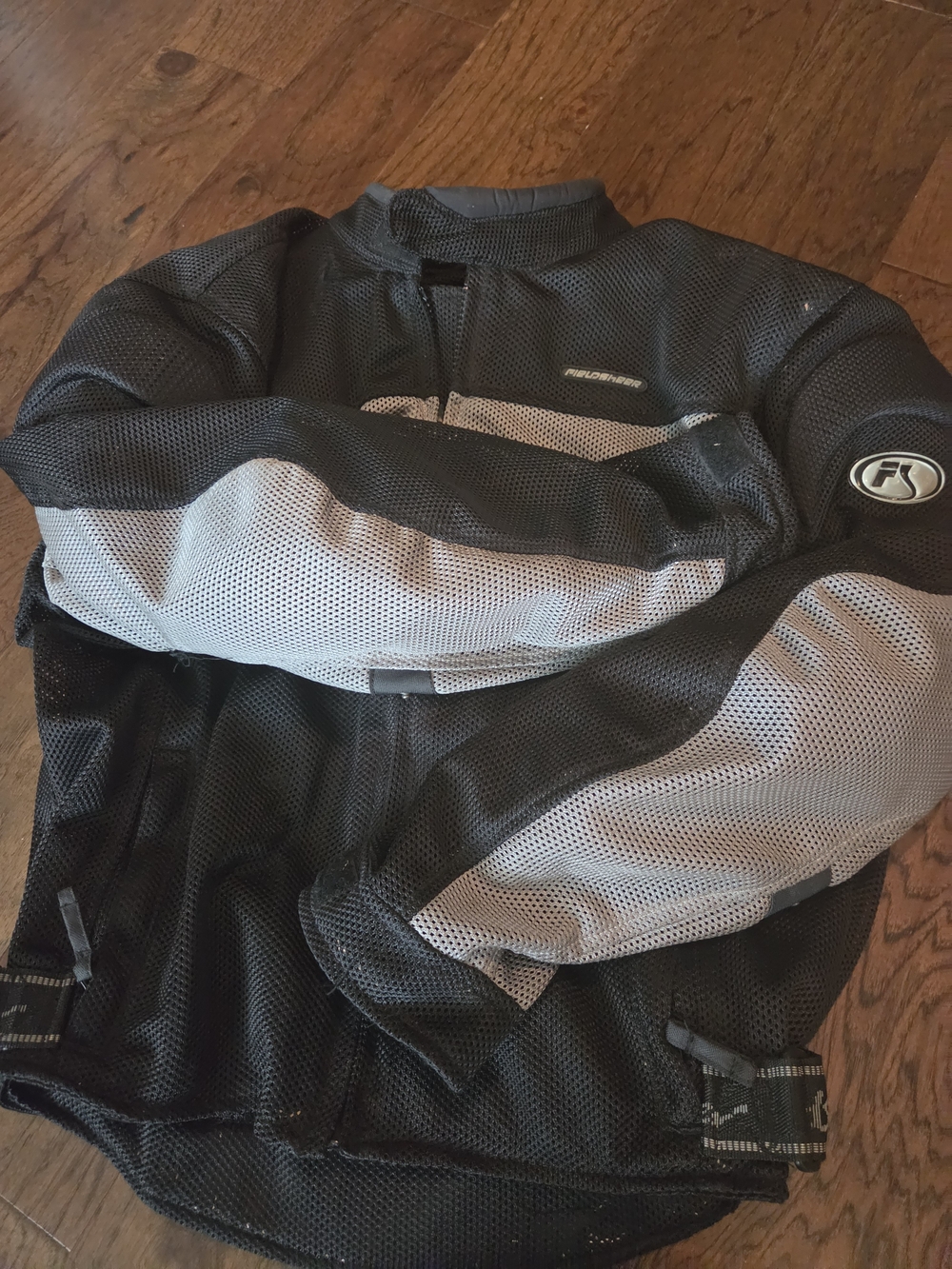 FS Men's Black and Gray Mesh Performance Motorcycle Jacket